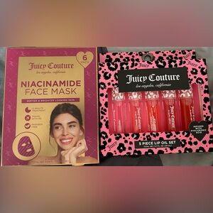 Juicy Couture Niacinamide Face Mask and Lip Oil set